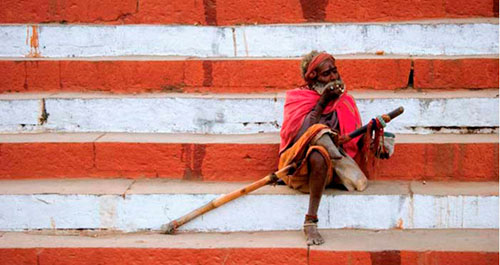 go to "Baba on the ghat" Assi ghat, Varanasi, Uttar Pradesh, India, image page