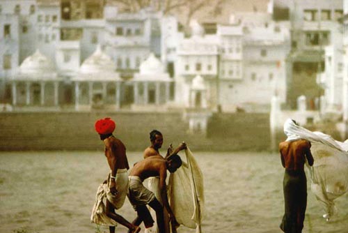 "Batting in the holy lake" Puskar, Rajastan