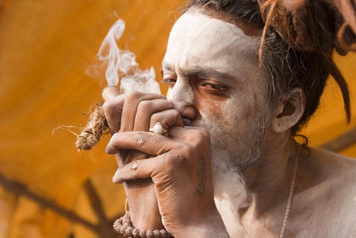 "Smoking Shiva prasad" The Ghats of Varanasi,Uttar Pradesh, image