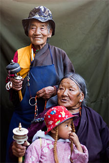 "Old and new genaration" Lhasa, Tibet